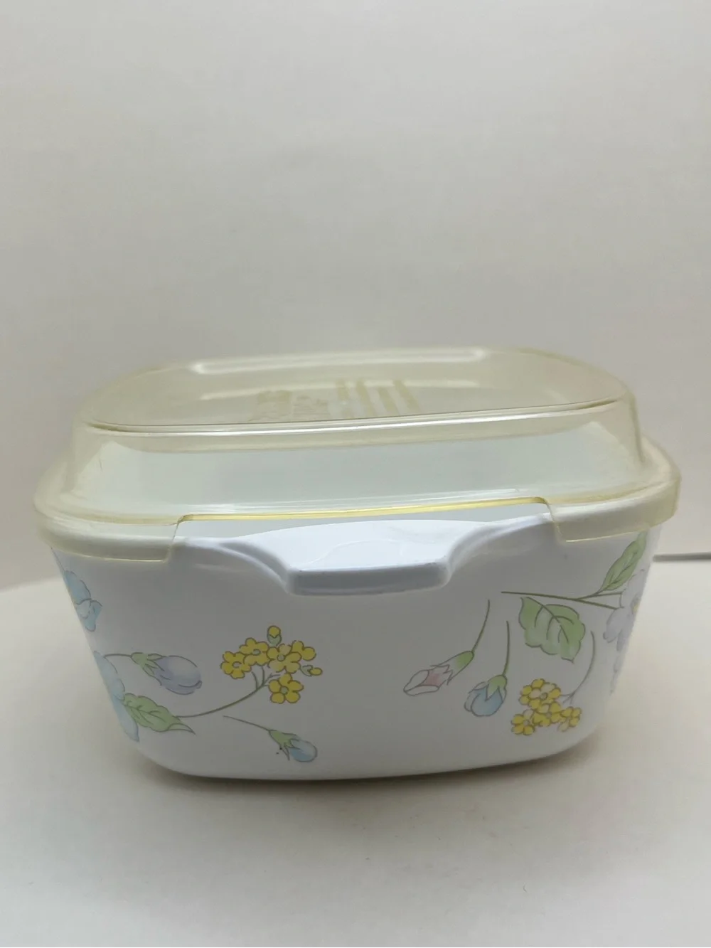 Vintage Corning Ware Pastel Bouquet 700ml Casserole Dish P-43-B with lid